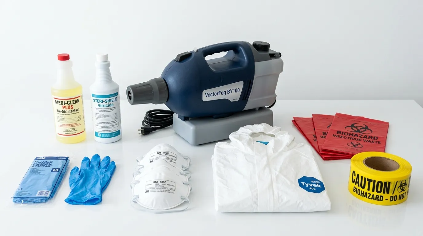 Professional biohazard remediation crew working in Raymondville