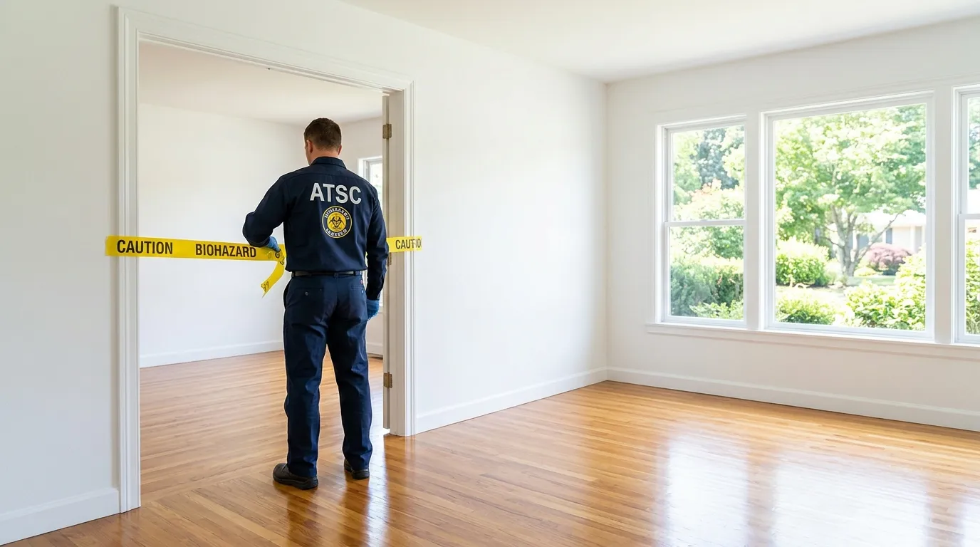 Certified biohazard cleanup crew performing Decomposition Cleanup in Raymondville